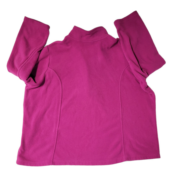 Scandia Woods Women's ¼ Zip Pullover Fuchsia Fleece Sweatshirt Pink Size 2XL - Picture 2 of 4